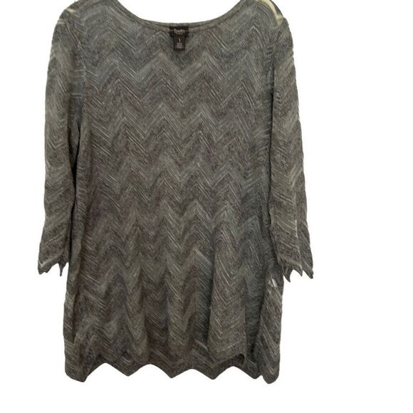 Chico’s Travelers collection Gray Sweater Sz.1 - Picture 2 of 4